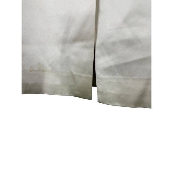 Helsa Heavy Satin Column Midi Skirt Minimalist Chic Elegant Evening Bone Size XL - Picture 9 of 12